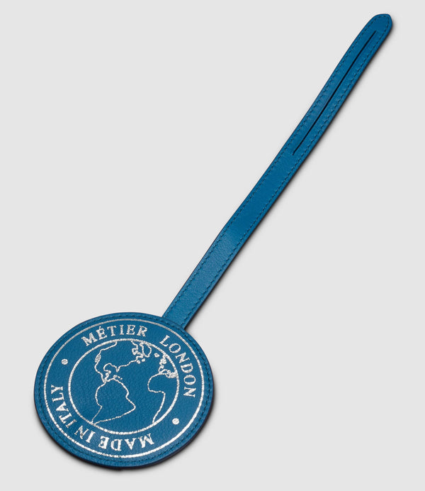 Métier Luggage Tag Smooth Calfskin Riviera Blue
