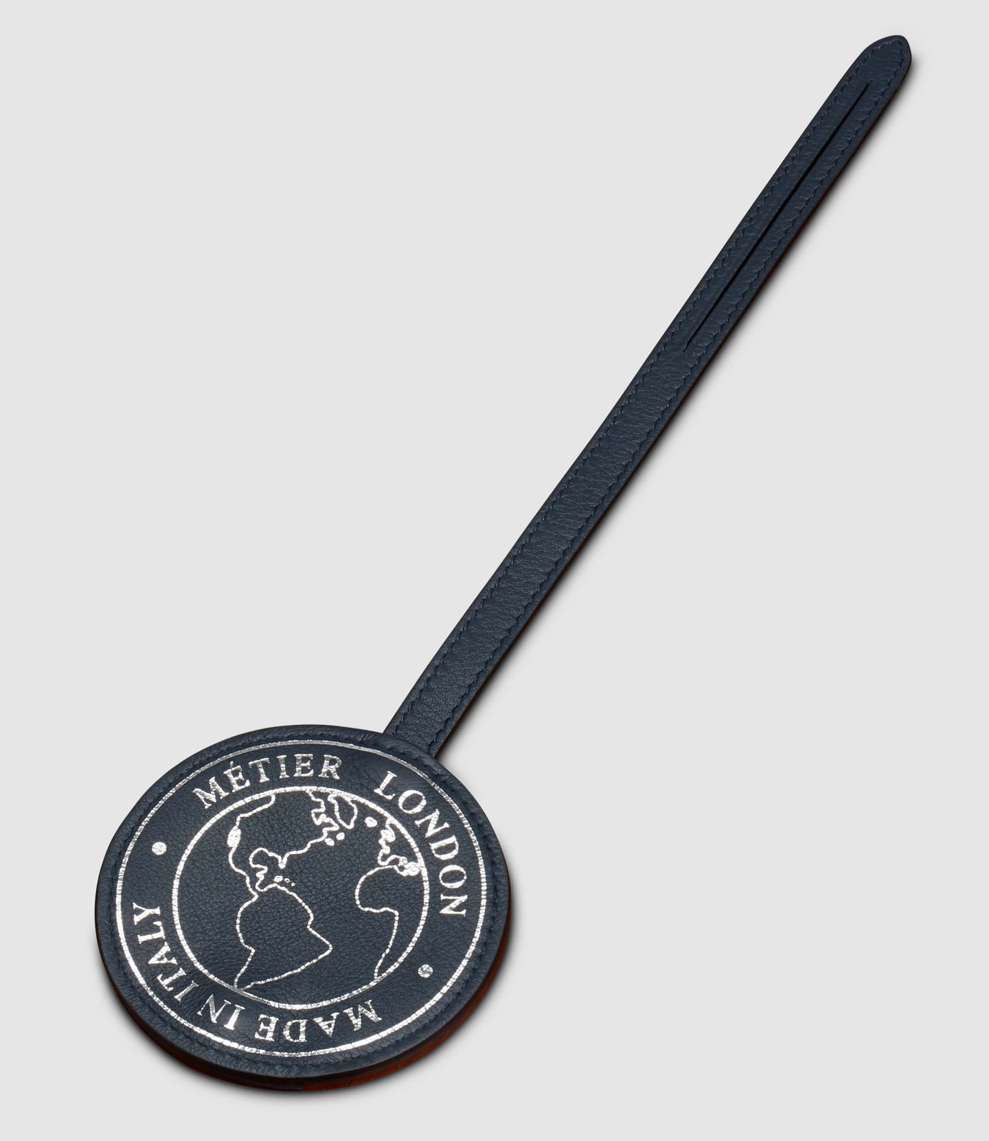 Métier Luggage Tag Smooth Calfskin Navy