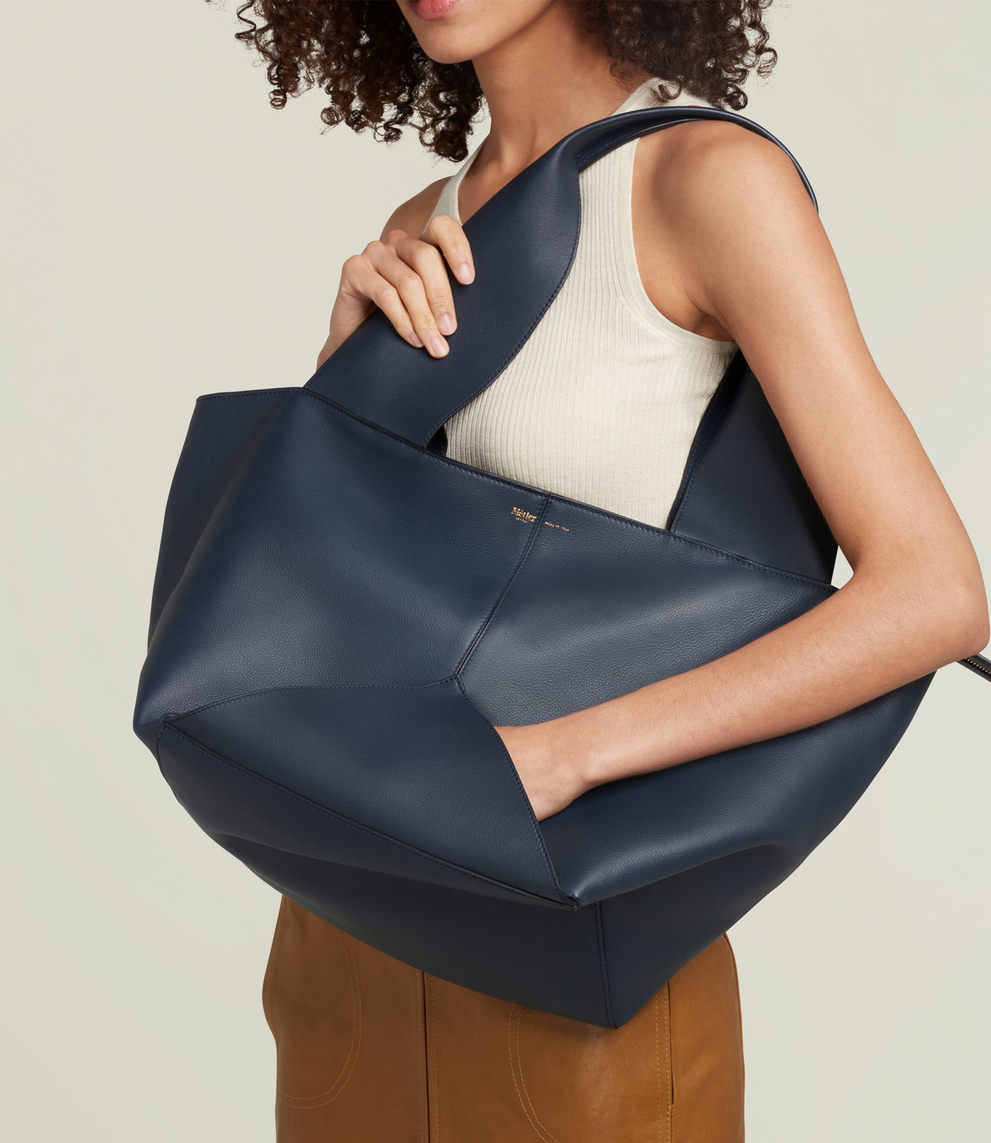 Market Bag Smooth Calfskin Navy