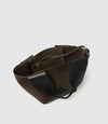 Market Weekend Suede Chocolate and Smooth Calfskin Black