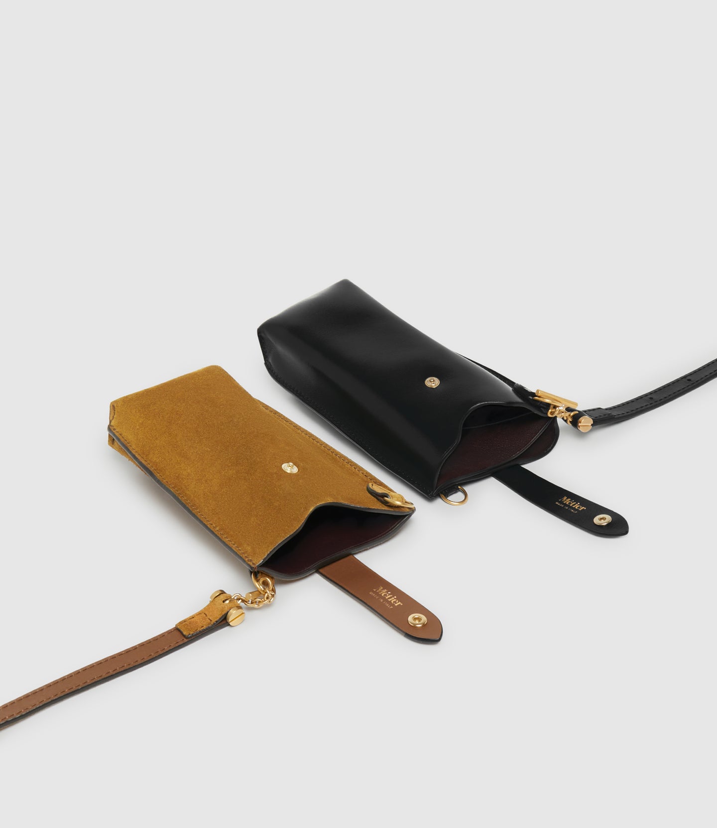 Minimalist Double Glossy Calfskin Black