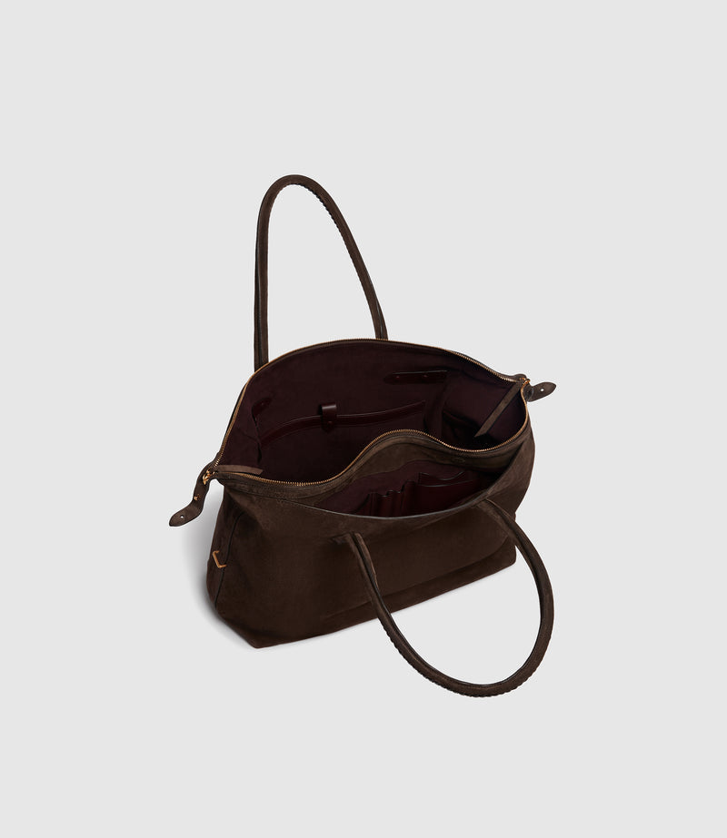 Vérité All Day Suede Chocolate and Smooth Calfskin Black