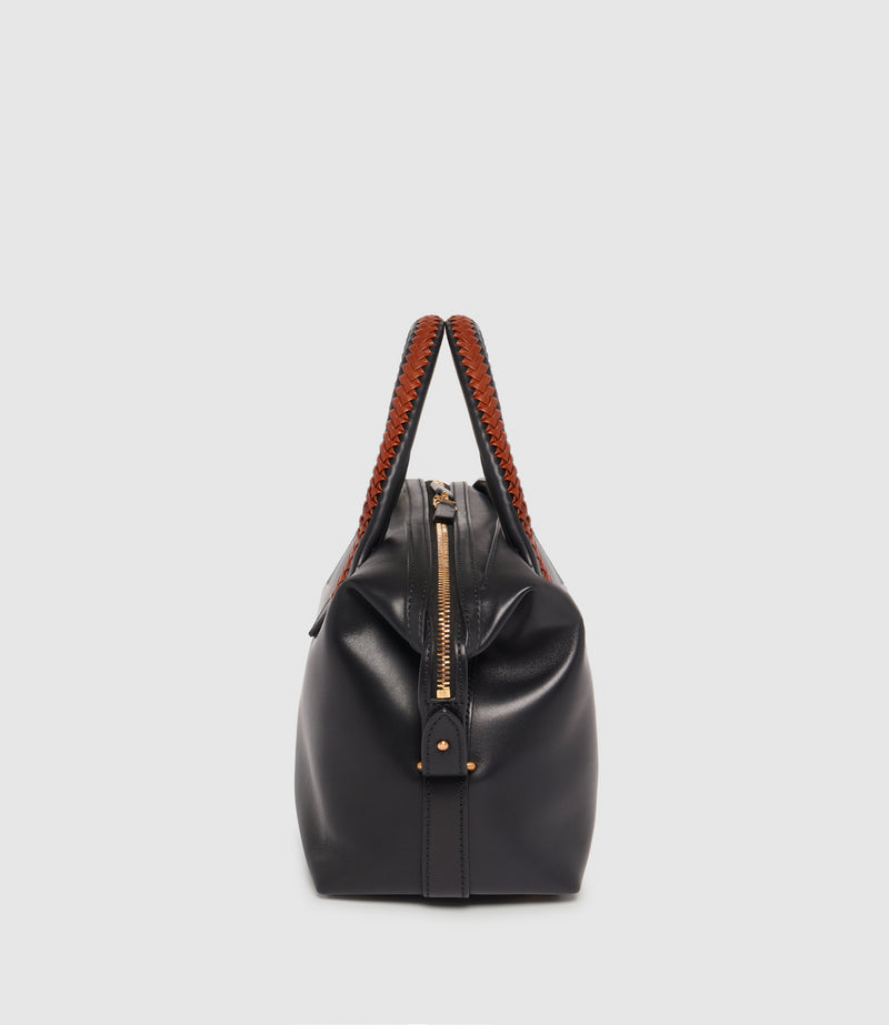 Vérité City Small Atelier Calfskin Black with Cognac