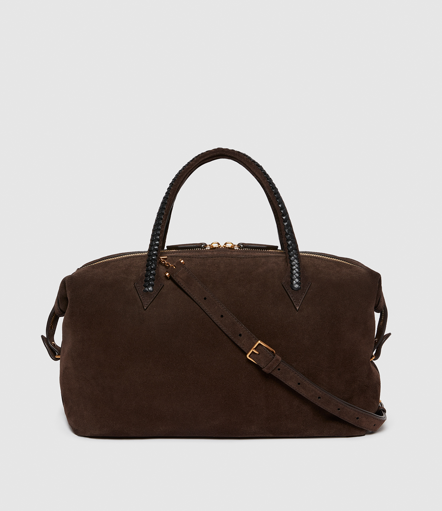 バッグ SUTOR MANTELLASSI Hand Bag Vérité City Suede Chocolate and Elvis Black | Métier US