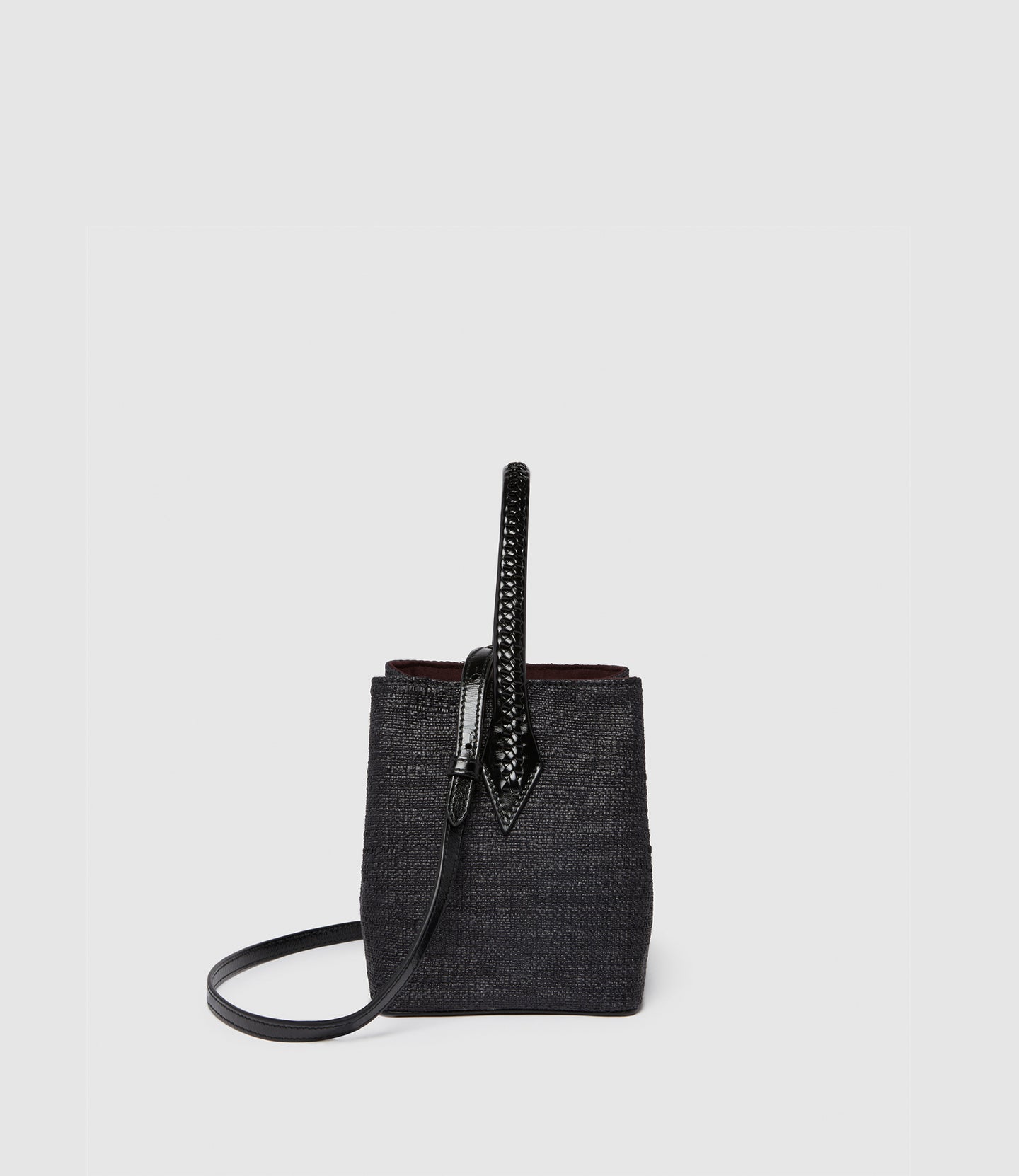 Vérité Mini Bouclé Black with Glossy Calfskin Black
