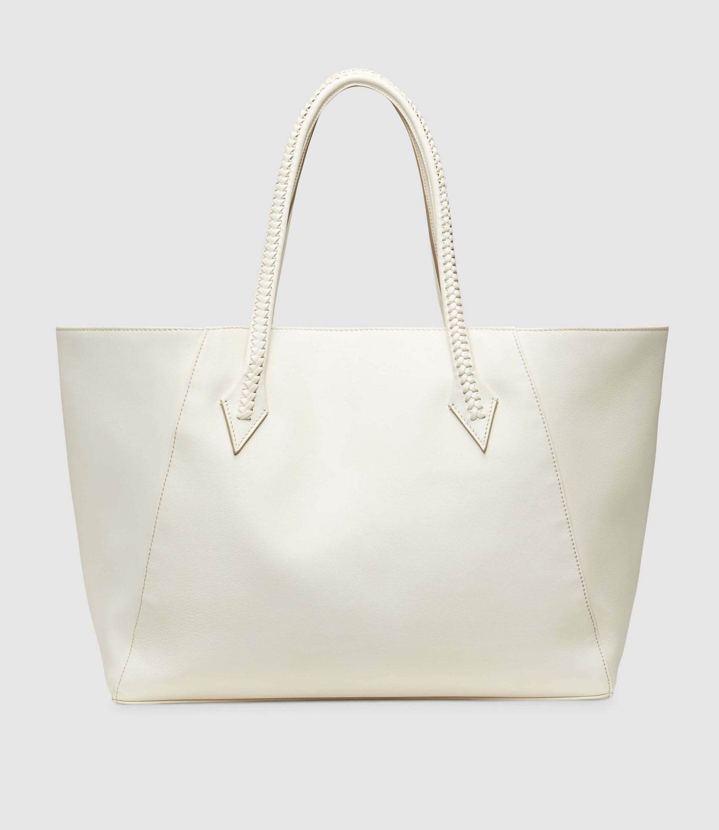 Vérité Collapsible Cabas Smooth Calfskin White Sand