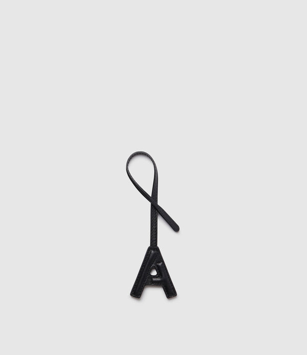 Personalisation Letter Charm Smooth Calfskin Black