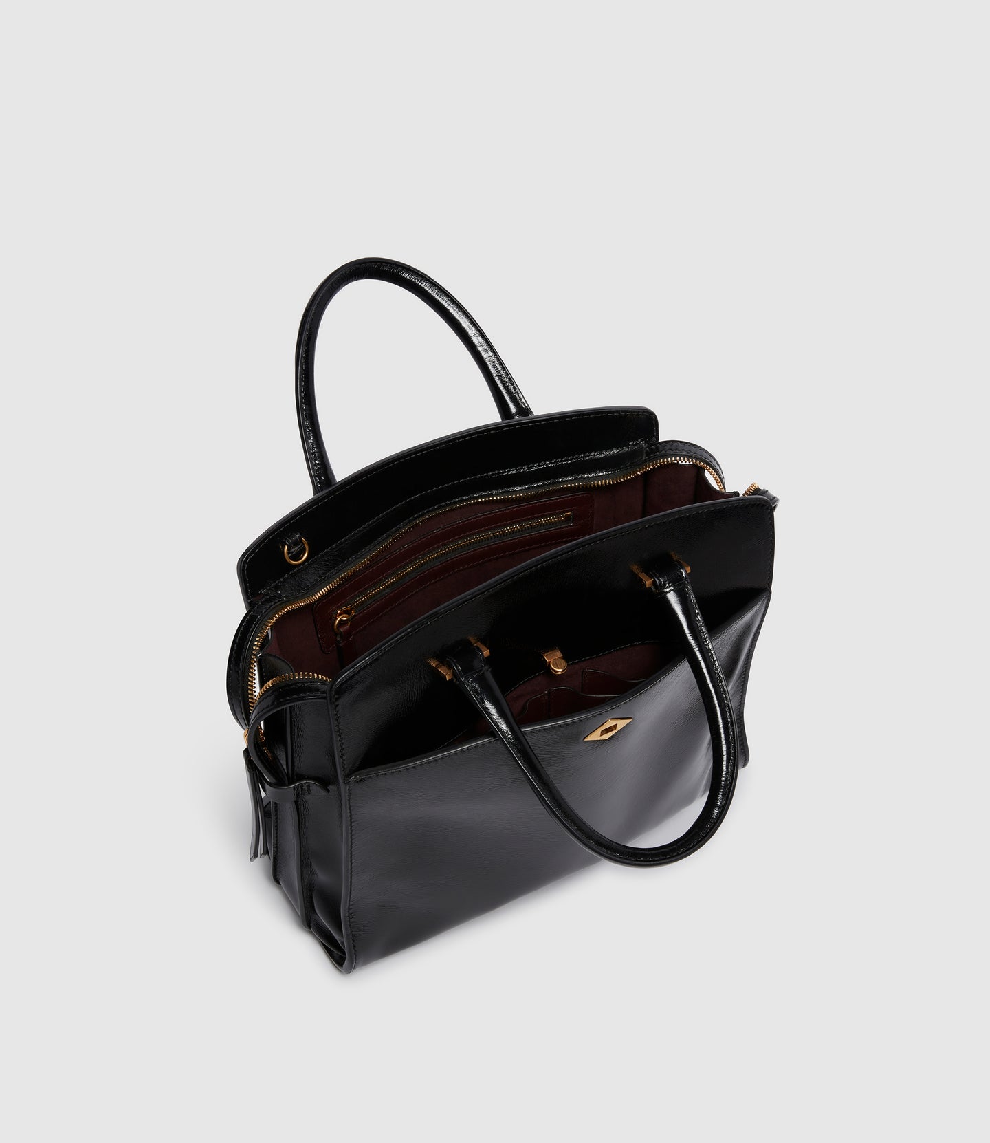 Private Eye Slim Glossy Calfskin Black