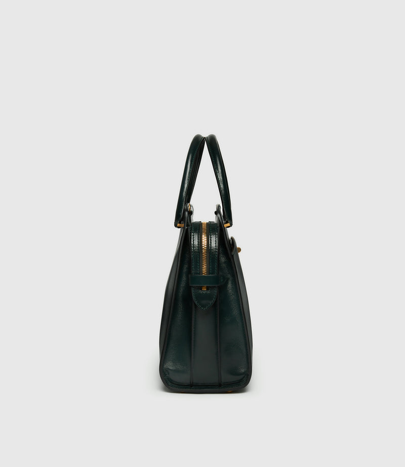 Private Eye Slim Glossy Calfskin Forest Green