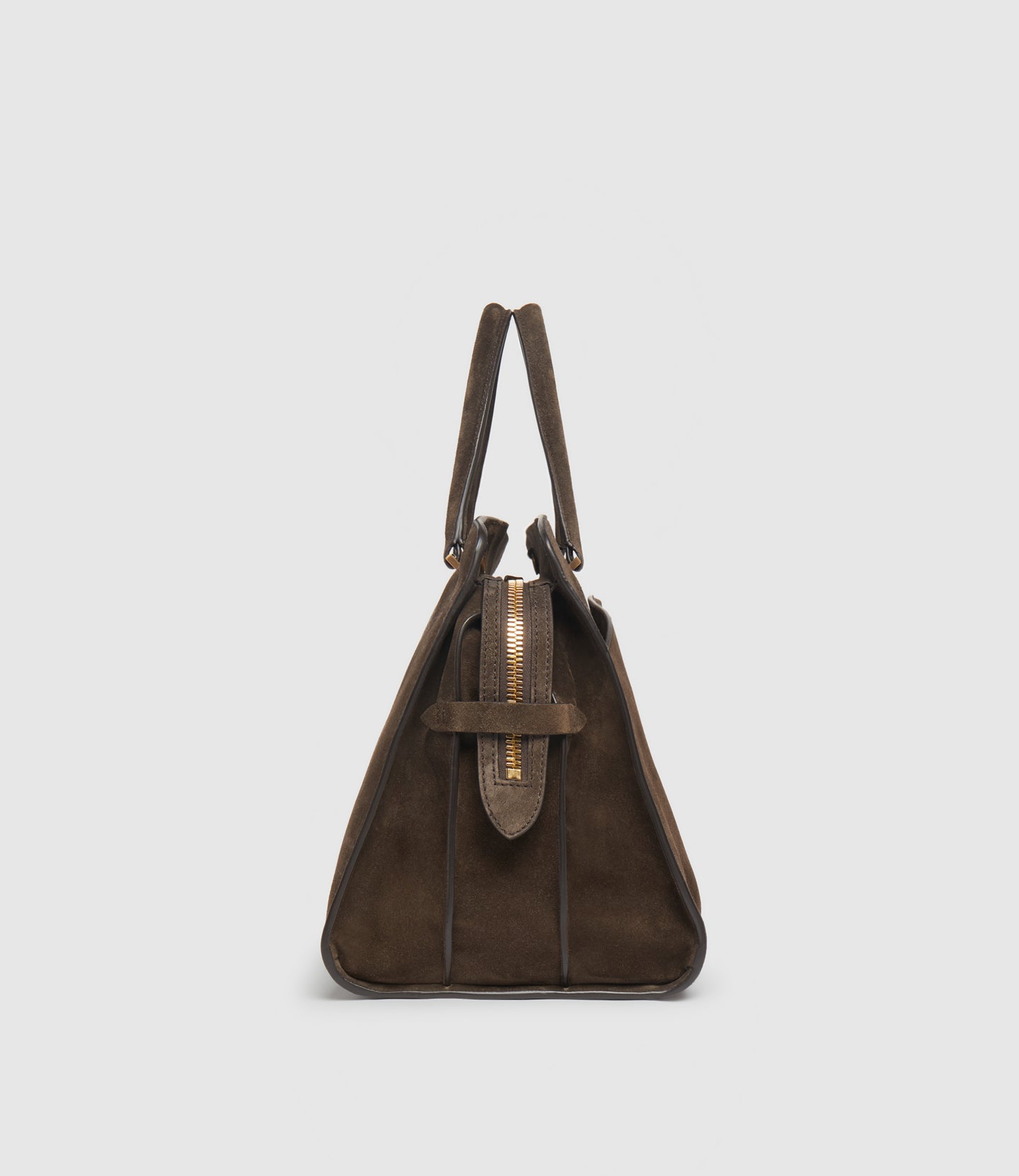 Private Eye Bag with Shoulder Strap Suede Chocolate