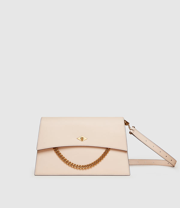 Roma Shoulder Bag Smooth Calfskin Blush