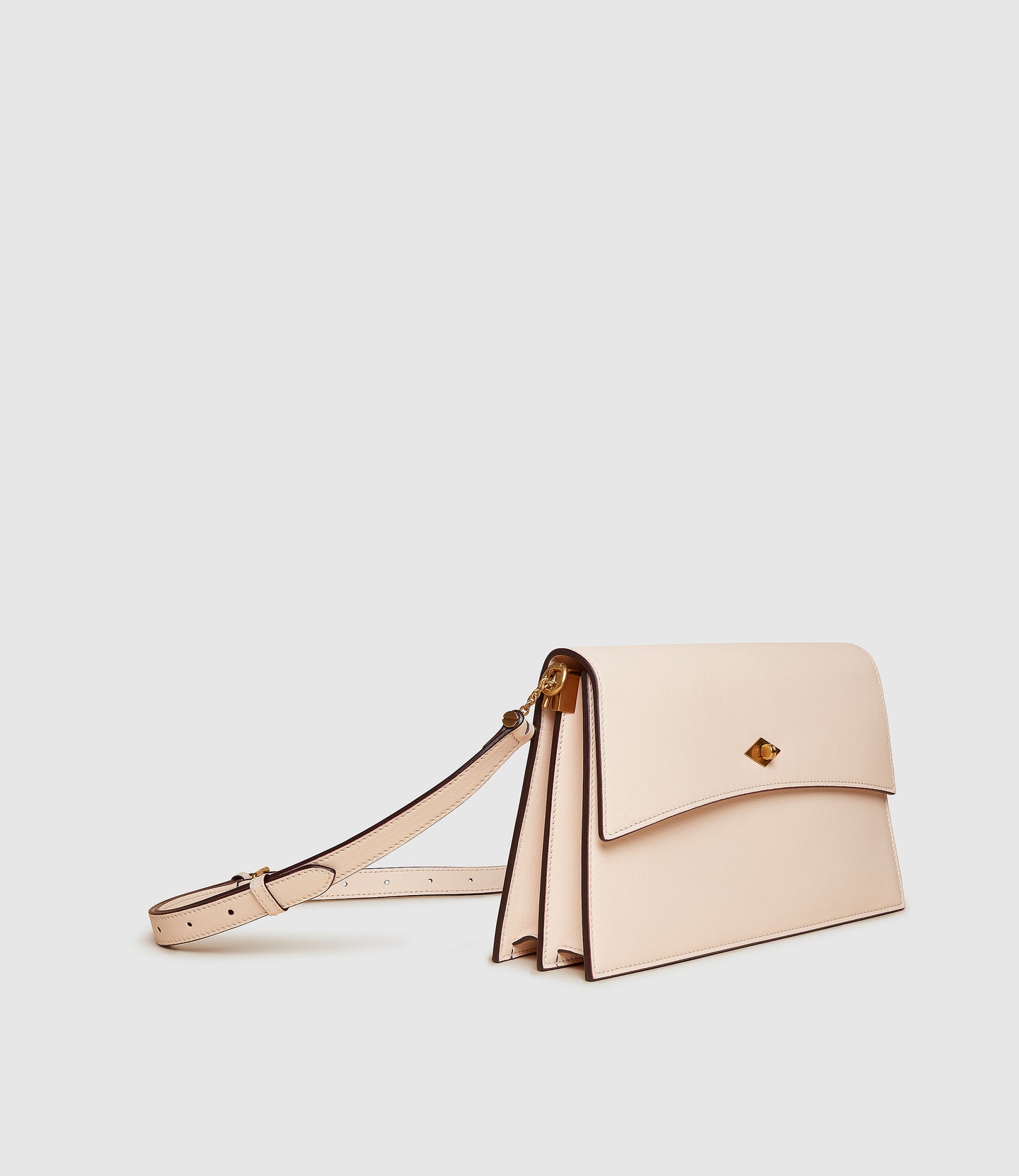 Roma Shoulder Bag Smooth Calfskin Blush