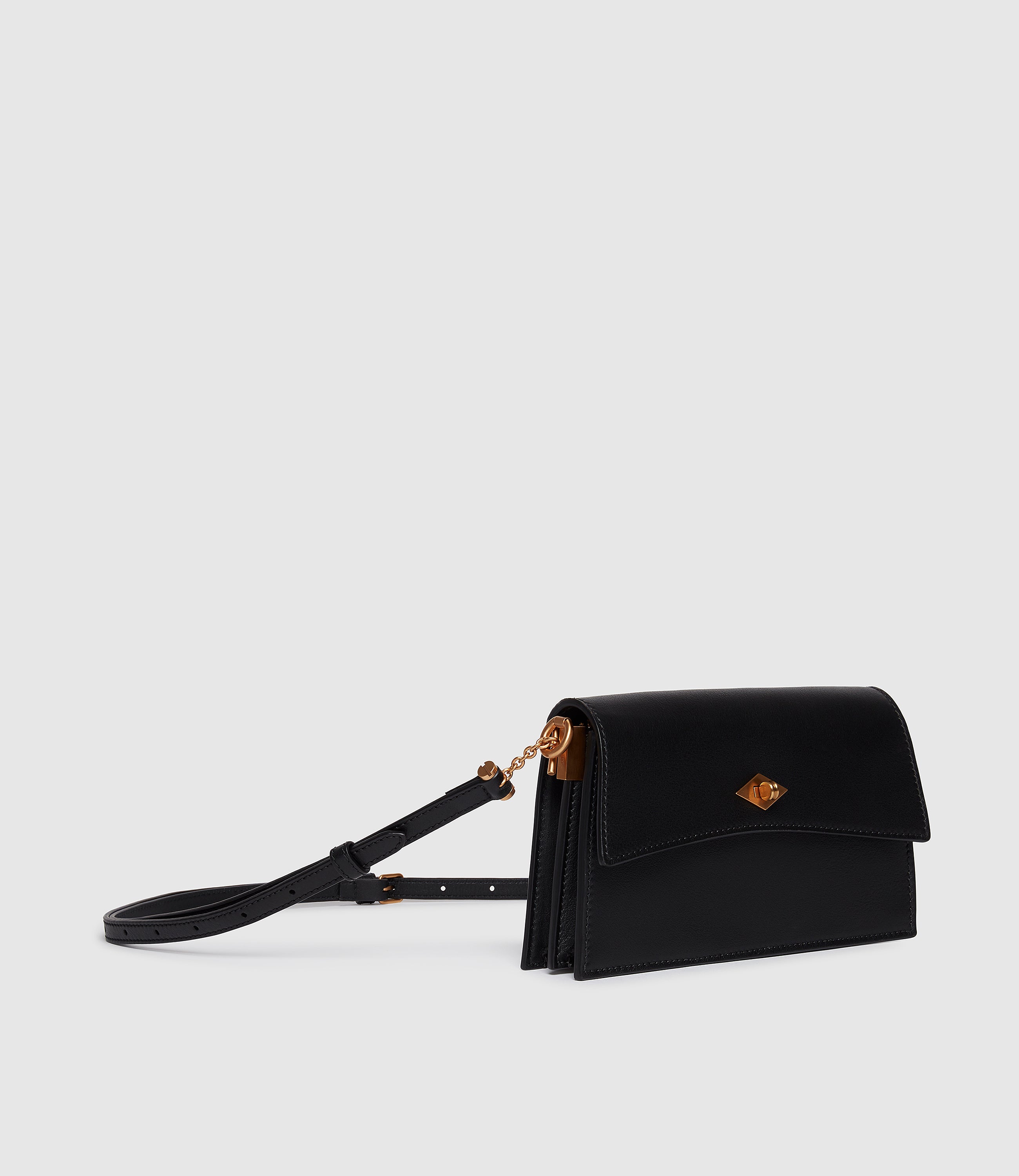 Métier Women's Roma Mini Clutch Bag Black Leather – Métier US