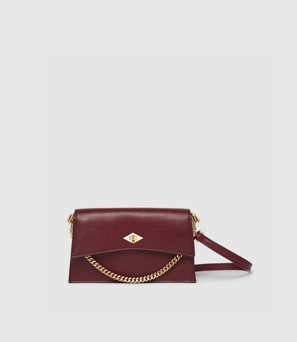 Roma Mini Clutch Buffalo Dark Cherry