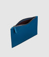 Small Flat Pouch Smooth Calfskin Riviera Blue