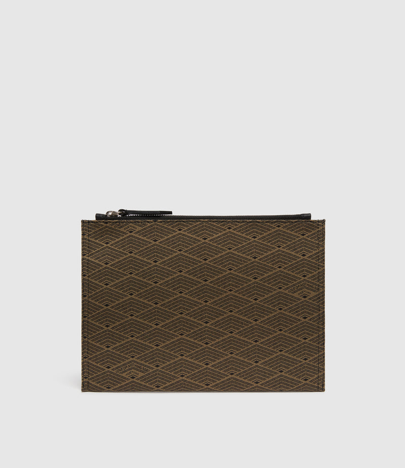Small Flat Pouch Jacquard Gold