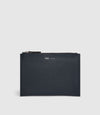 Small Flat Pouch Smooth Calfskin Navy