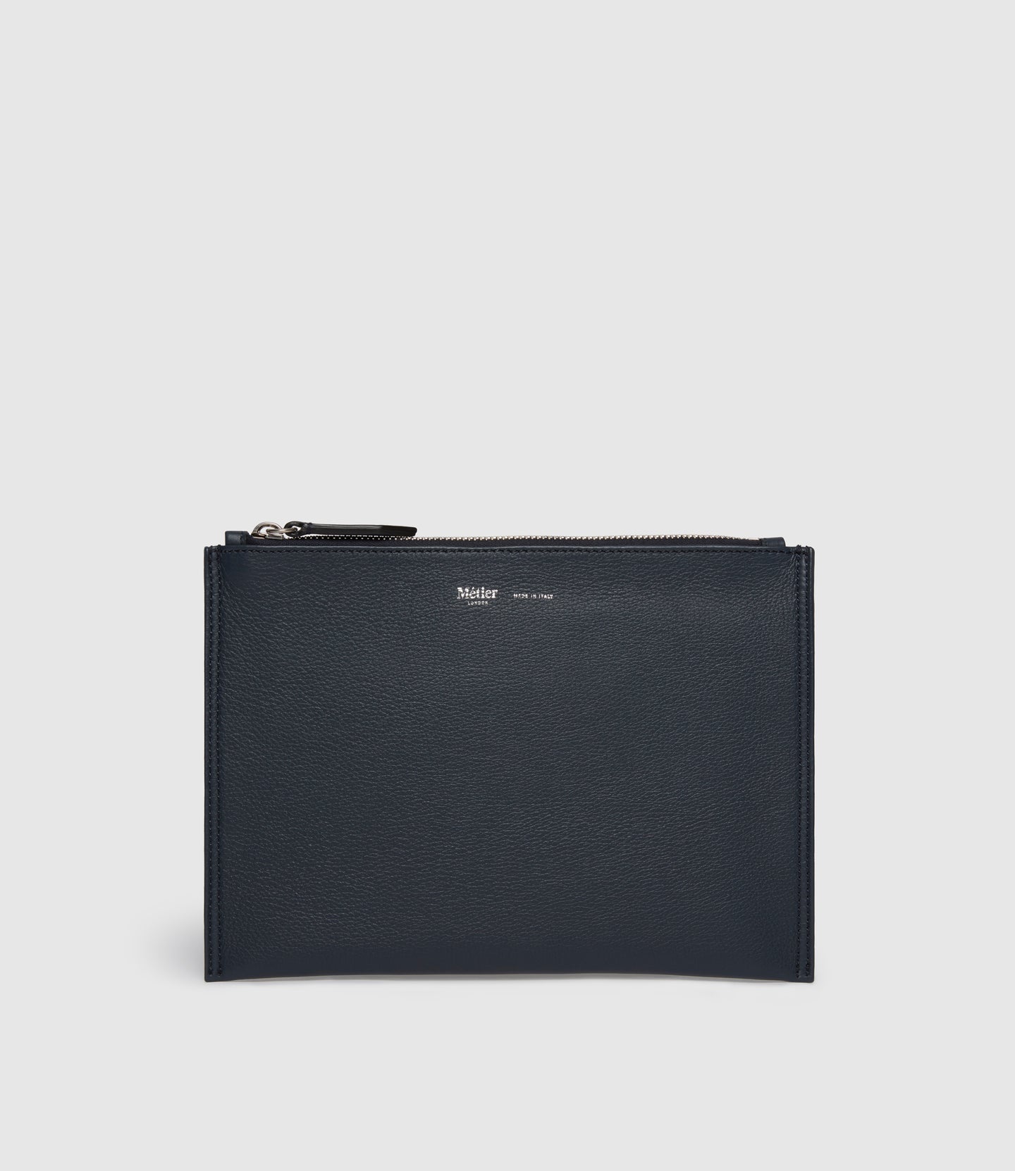 Small Flat Pouch Smooth Calfskin Navy