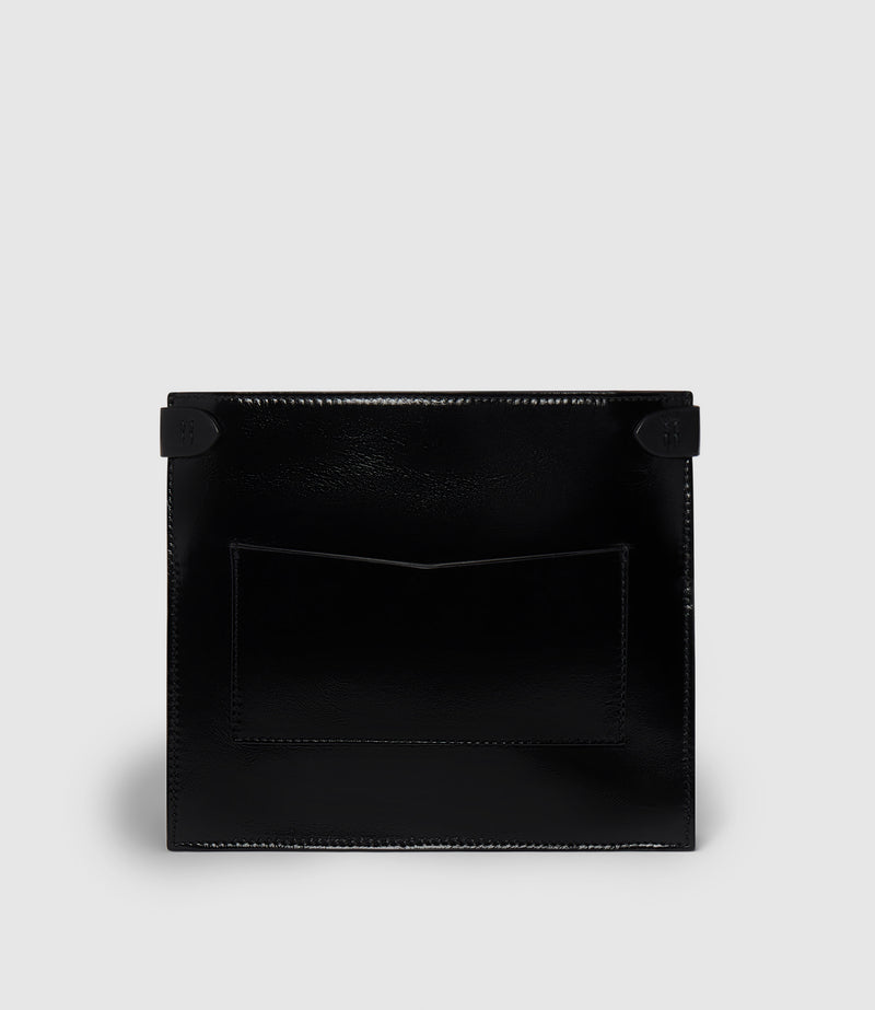 Stowaway Glossy Calfskin Black