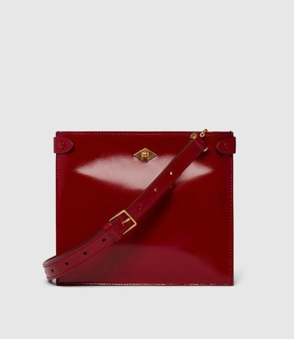 Stowaway Crossbody Glossy Calfskin Classic Red