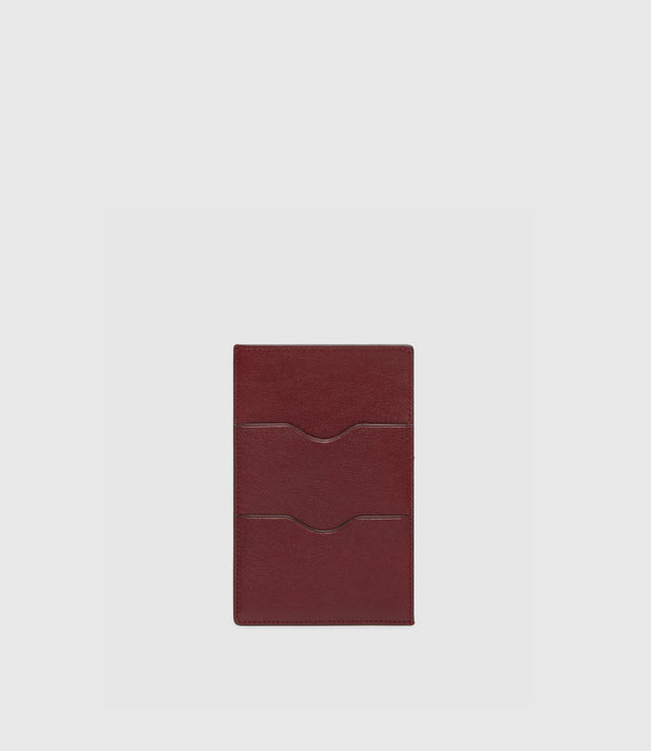 Thin Travel Wallet Buffalo Dark Cherry