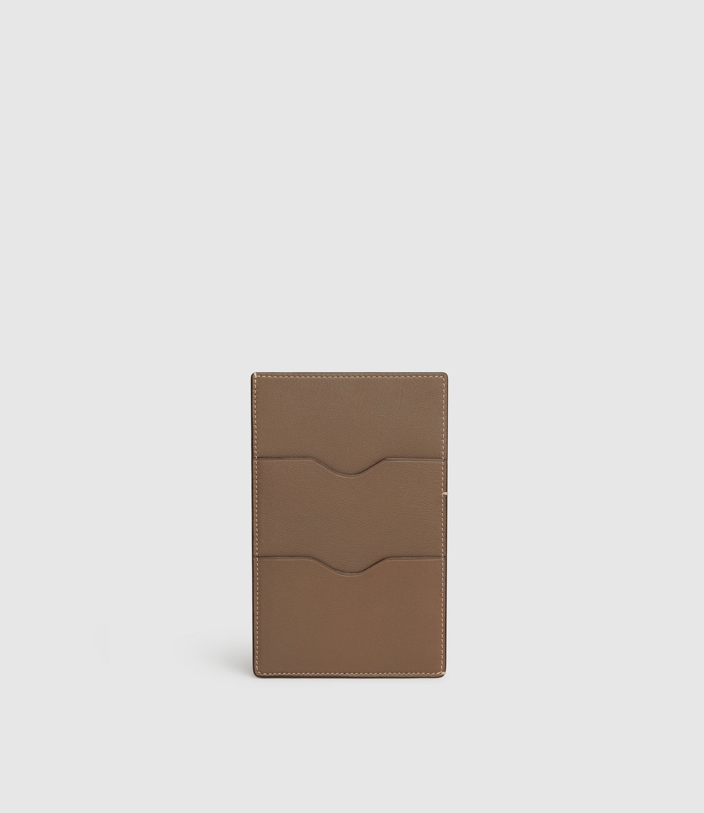 Thin Travel Wallet Smooth Calfskin Taupe
