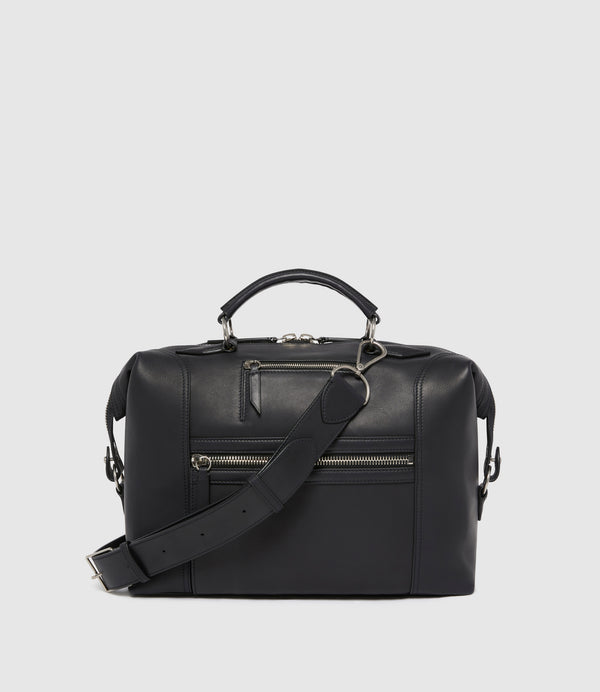 Vagabond Messenger Natural Calfskin Matte Black