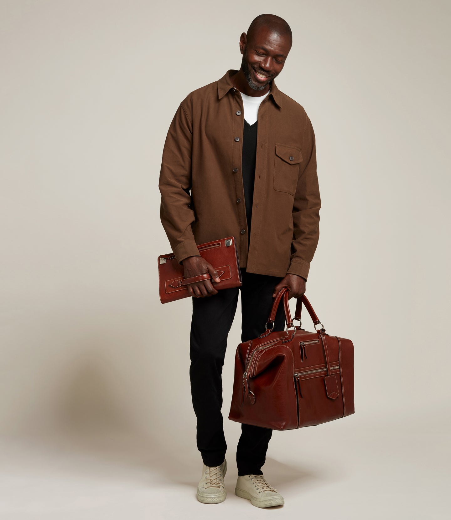 Vagabond Duffle 70s Calfskin Tobacco
