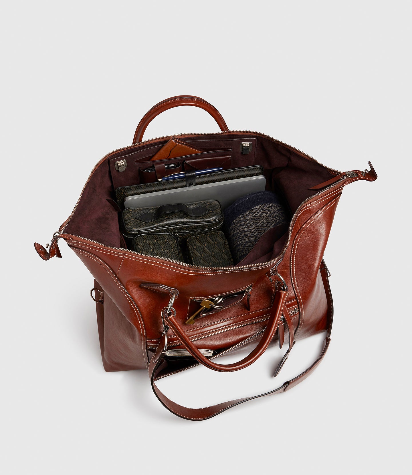 Vagabond Duffle 70s Calfskin Tobacco