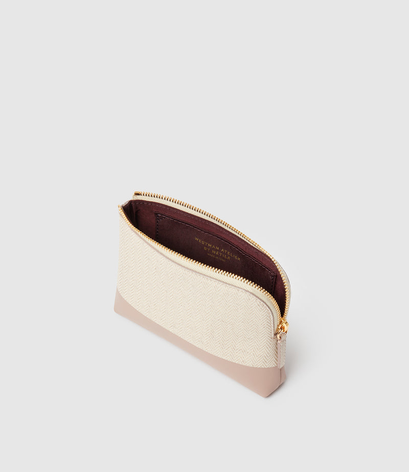 Westman Atelier x Métier The Petite Makeup Pouch Herringbone