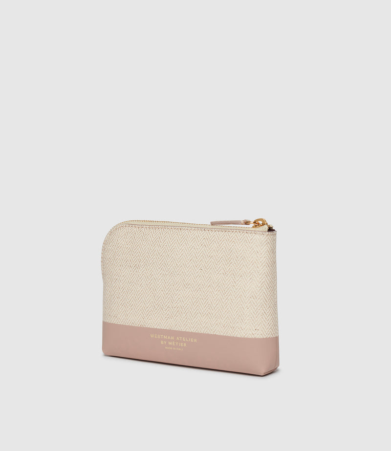 Westman Atelier x Métier The Petite Makeup Pouch Herringbone