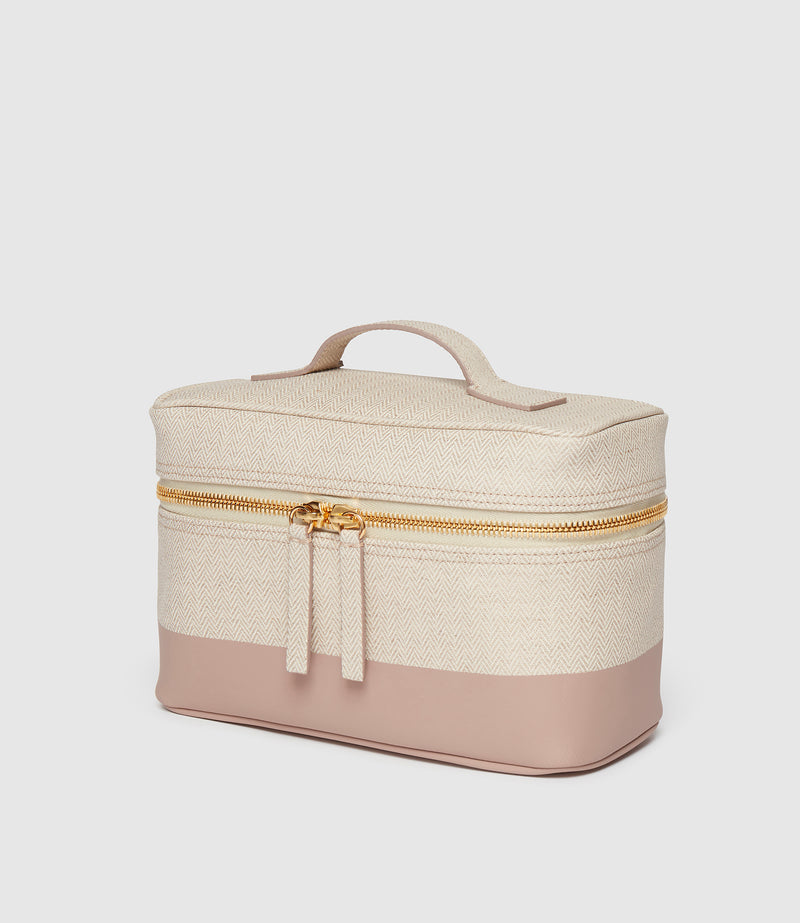 Westman Atelier x Métier Makeup Train Case Herringbone