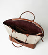 Incognito Large Cabas Bag Natural Linen Cognac