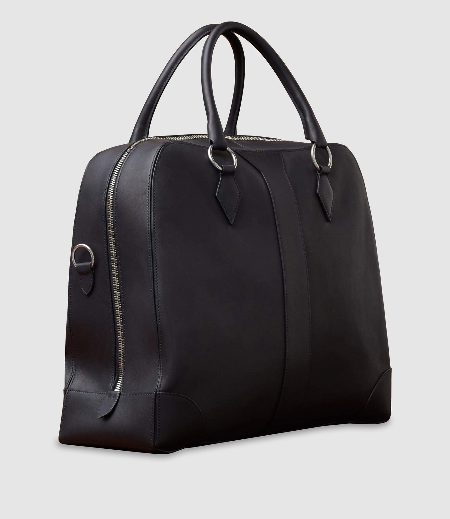 Le Voyage Two to Three Night Bag Natural Calfskin Matte Black